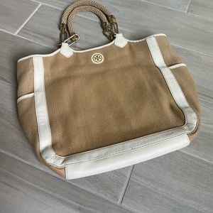 Tory Burch woven and leather bag